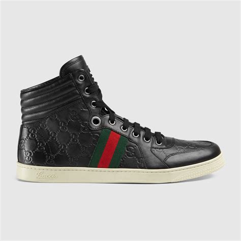 gucci mens shoes high top|gucci shoes top sider.